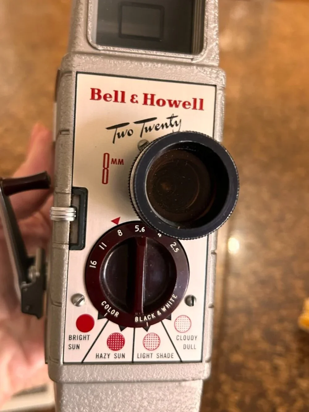 Vintage 1950s Bell & Howell Two Twenty 8mm Movie Camera With Case and Manual